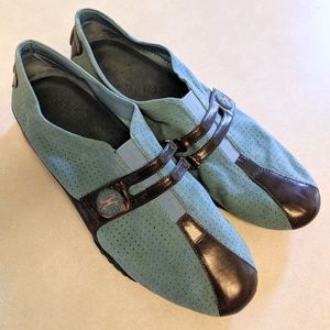 Cole Haan Nike Air suede leather blue slipon shoes